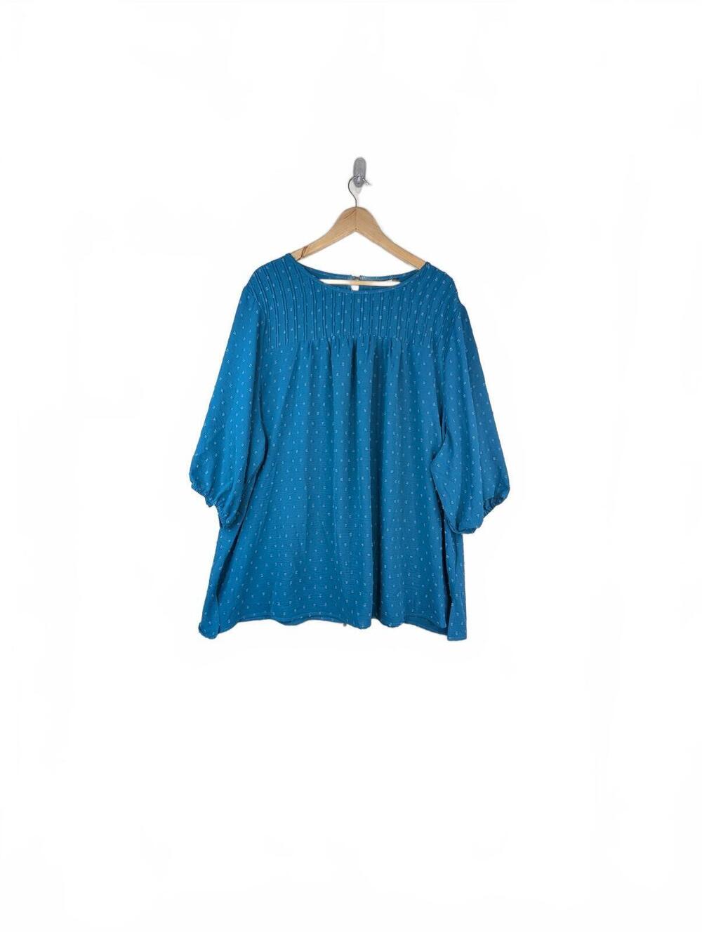 BloomChic Women's Teal Textured Top Size 26